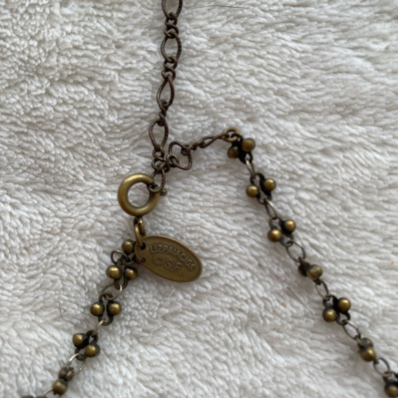 Liz Palacios flower necklace with crystal setting - Picture 3 of 4